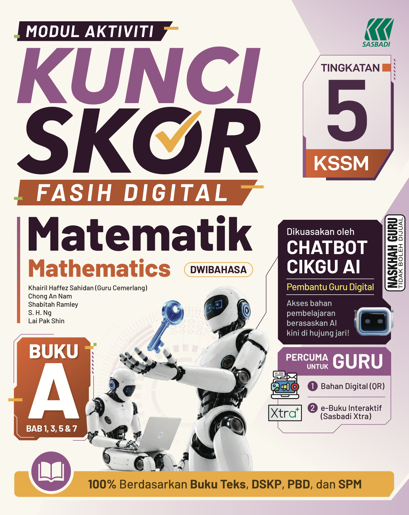 Modul Aktiviti Kunci Skor KSSM Matematik (Bilingual) Ting. 5 (Buku A) Cover